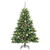Kunstig juletre med 150 LED med stativ grønn 150 cm PE og PVC