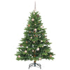 Kunstig juletre med 150 LED med stativ grønn 150 cm PE og PVC