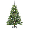 Kunstig juletre med 150 LED med stativ grønn 150 cm PE og PVC