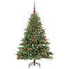 Kunstig juletre med 150 LED med stativ grønn 150 cm PE og PVC