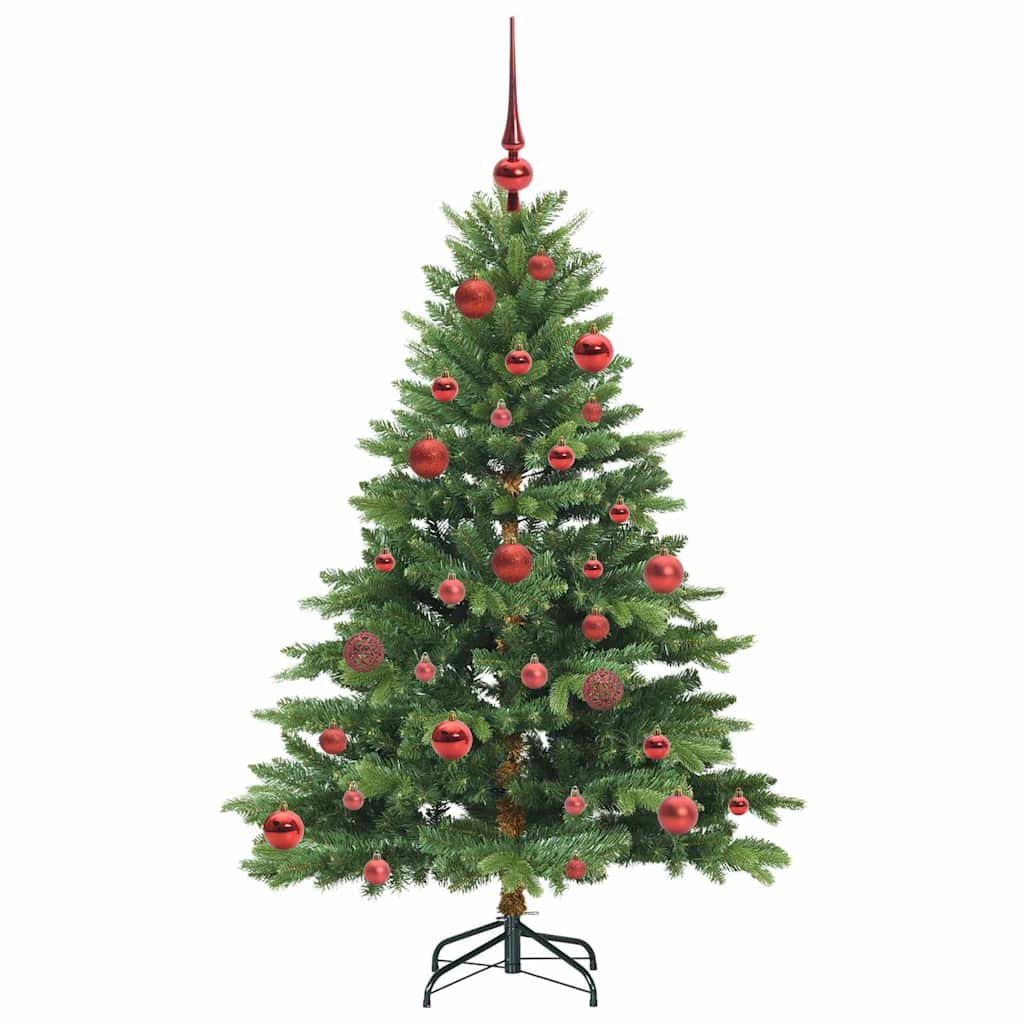 Kunstig juletre med 150 LED med stativ grønn 150 cm PE og PVC