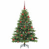Kunstig juletre med 150 LED med stativ grønn 150 cm PE og PVC