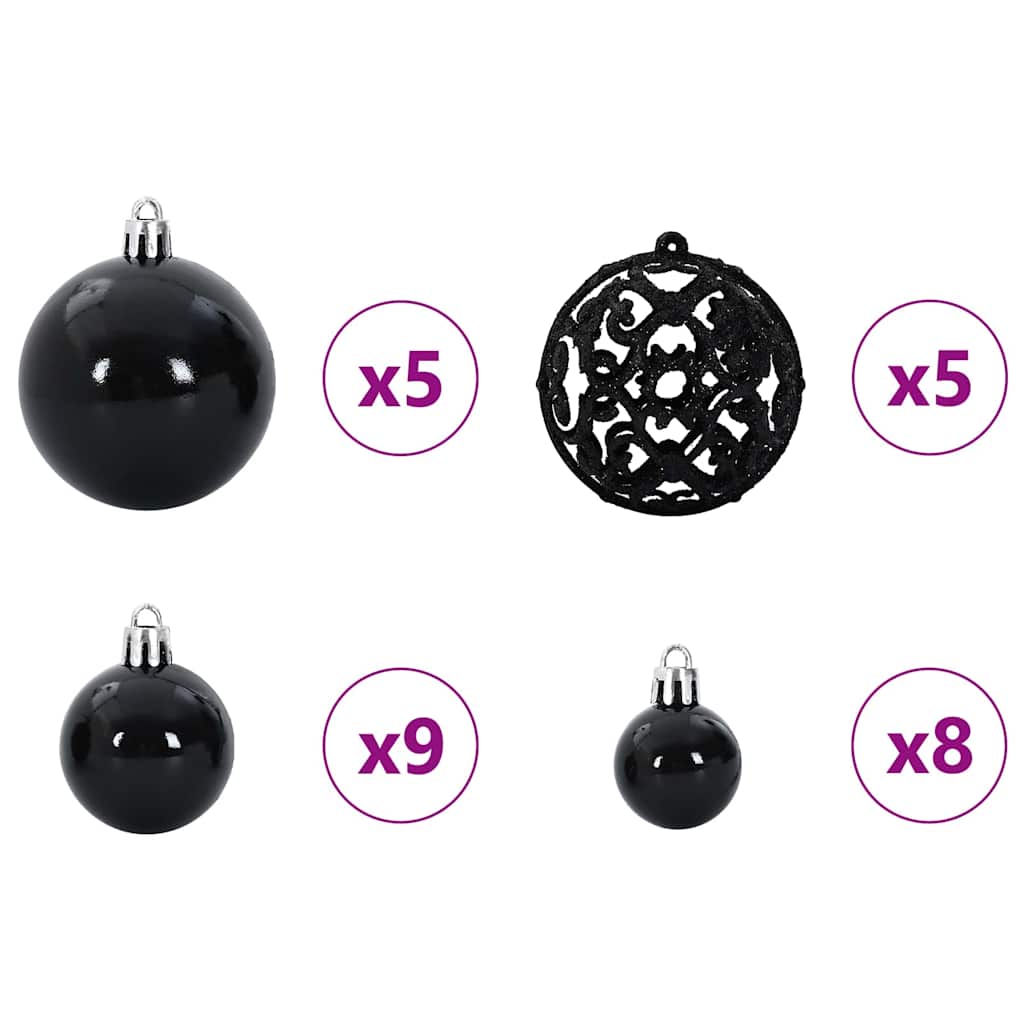 Kunstig juletre med 150 LED med stativ grønn 150 cm PE og PVC