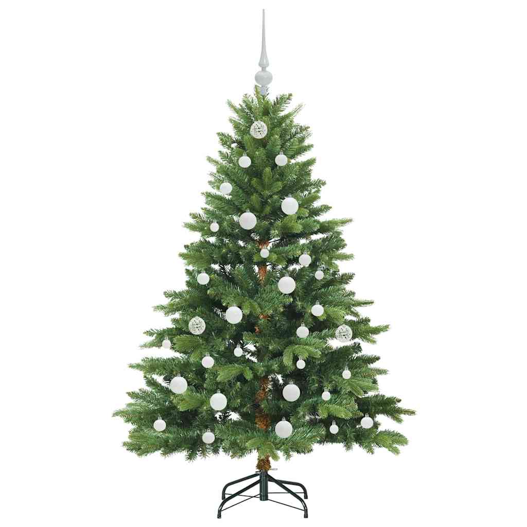 Kunstig juletre med 150 LED med stativ grønn 150 cm PE og PVC