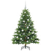 Kunstig juletre med 150 LED med stativ grønn 150 cm PE og PVC
