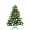 Kunstig juletre med 150 LED med stativ grønn 150 cm PE og PVC