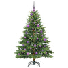 Kunstig juletre med 150 LED med stativ grønn 150 cm PE og PVC