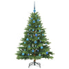 Kunstig juletre med 150 LED med stativ grønn 150 cm PE og PVC