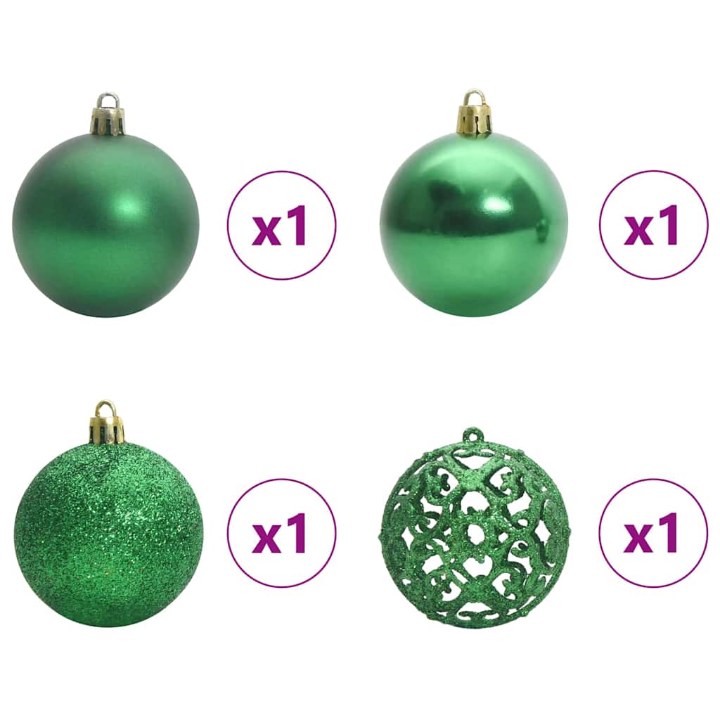 Kunstig juletre med 150 LED med stativ grønn 150 cm PE og PVC