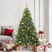 Kunstig juletre med 300 LED med stativ grønn 180 cm PE og PVC