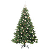 Kunstig juletre med 300 LED med stativ grønn 180 cm PE og PVC