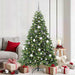 Kunstig juletre med 300 LED med stativ grønn 180 cm PE og PVC