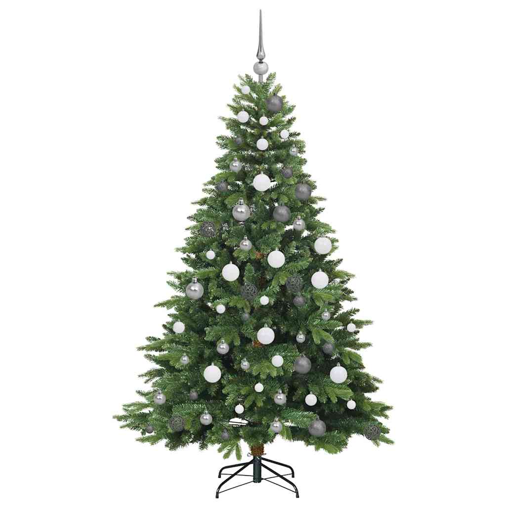 Kunstig juletre med 300 LED med stativ grønn 180 cm PE og PVC