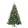 Kunstig juletre med 300 LED med stativ grønn 180 cm PE og PVC