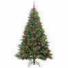 Kunstig juletre med 300 LED med stativ grønn 180 cm PE og PVC