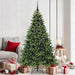 Kunstig juletre med 300 LED med stativ grønn 180 cm PE og PVC