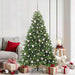 Kunstig juletre med 300 LED med stativ grønn 180 cm PE og PVC