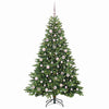 Kunstig juletre med 300 LED med stativ grønn 180 cm PE og PVC