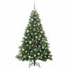 Kunstig juletre med 300 LED med stativ grønn 180 cm PE og PVC