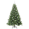 Kunstig juletre med 300 LED med stativ grønn 180 cm PE og PVC