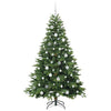 Kunstig juletre med 300 LED med stativ grønn 180 cm PE og PVC