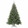 Kunstig juletre med 300 LED med stativ grønn 180 cm PE og PVC