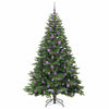 Kunstig juletre med 300 LED med stativ grønn 180 cm PE og PVC