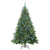 Kunstig juletre med 300 LED med stativ grønn 180 cm PE og PVC