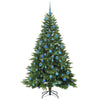 Kunstig juletre med 300 LED med stativ grønn 180 cm PE og PVC