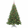 Kunstig juletre med 300 LED med stativ grønn 180 cm PE og PVC