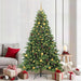 Kunstig juletre med 300 LED med stativ grønn 210 cm PE og PVC