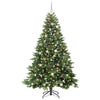 Kunstig juletre med 300 LED med stativ grønn 210 cm PE og PVC