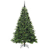 Kunstig juletre med 300 LED med stativ grønn 210 cm PE og PVC