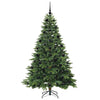 Kunstig juletre med 300 LED med stativ grønn 210 cm PE og PVC