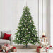 Kunstig juletre med 300 LED med stativ grønn 210 cm PE og PVC