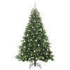 Kunstig juletre med 300 LED med stativ grønn 210 cm PE og PVC