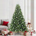Kunstig juletre med 300 LED med stativ grønn 210 cm PE og PVC