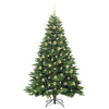 Kunstig juletre med 300 LED med stativ grønn 210 cm PE og PVC