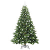 Kunstig juletre med 300 LED med stativ grønn 210 cm PE og PVC