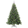 Kunstig juletre med 300 LED med stativ grønn 210 cm PE og PVC