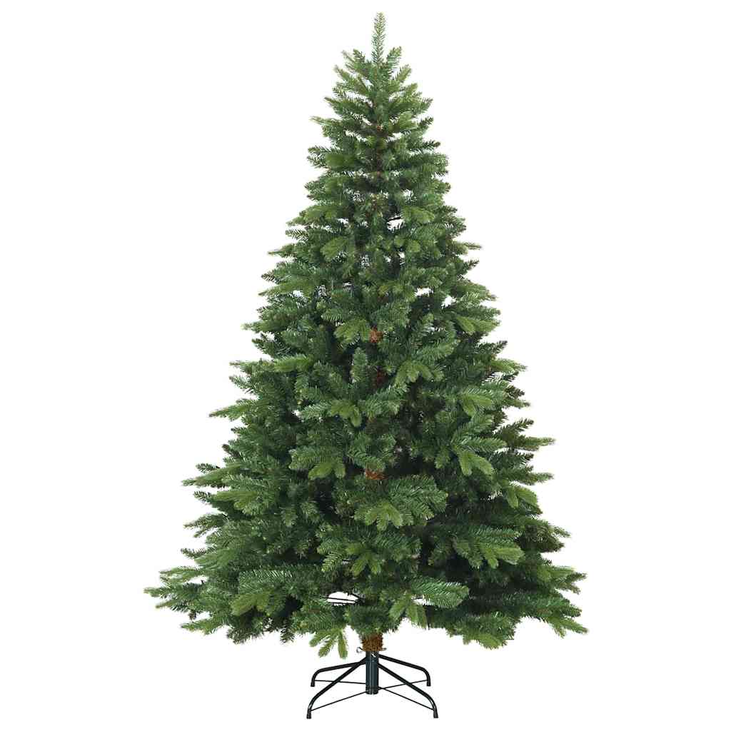 Kunstig juletre med 300 LED med stativ grønn 210 cm PE og PVC