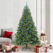 Kunstig juletre med 300 LED med stativ grønn 210 cm PE og PVC