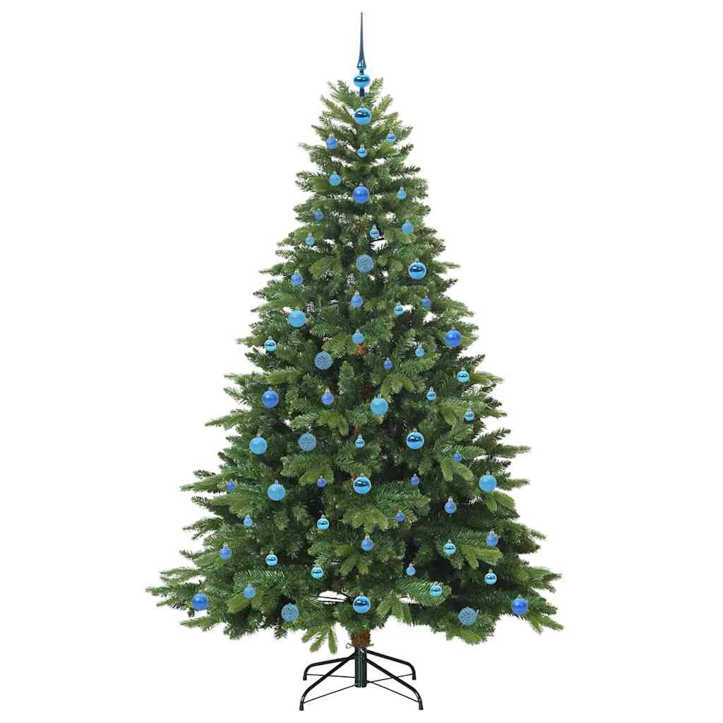 Kunstig juletre med 300 LED med stativ grønn 210 cm PE og PVC