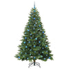 Kunstig juletre med 300 LED med stativ grønn 210 cm PE og PVC