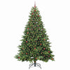 Kunstig juletre med 300 LED med stativ grønn 240 cm PE og PVC