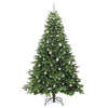 Kunstig juletre med 300 LED med stativ grønn 240 cm PE og PVC