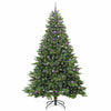 Kunstig juletre med 300 LED med stativ grønn 240 cm PE og PVC