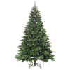 Kunstig juletre med 300 LED med stativ grønn 240 cm PE og PVC