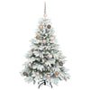 Kunstig juletre med 150 LED med stativ grønn 120 cm PE og PVC
