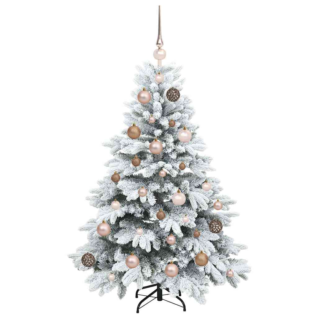 Kunstig juletre med 150 LED med stativ grønn 120 cm PE og PVC
